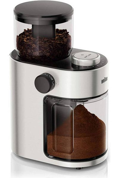 Braun Coffee Grinder, 15 Grind Settings, Stainless Steel. From 2 To 12 Cups. Kg 7070