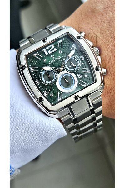 Raymond G 811718 M Metal Men's Wrist Watch - Stainless Steel - 2 Year Warranty