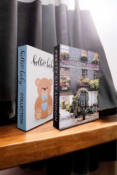 BayCazip Decorative Book Look Box Set of 2 Decorative Book Looking Box