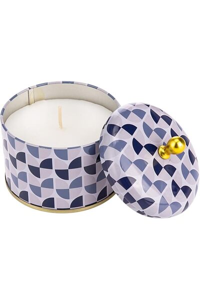 AKDC شمعة معطرة برائحة اللافندر والخشب 8 سم × 8 سم × 6 سم متعددة الألوان