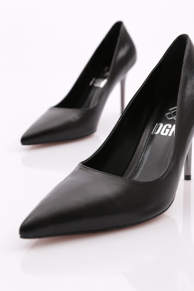 DGN Kadın Topuklu Ayakkabı Siyah 4836535
