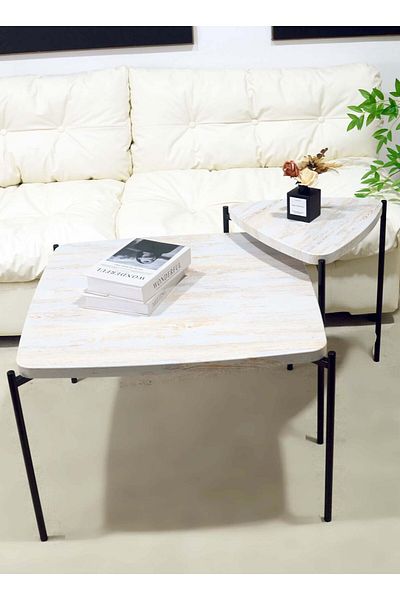 sharpdo Square Coffee Table, Simple Modern Living Room, Home Wood, Light Luxury Style 64*64*43&44*44*50CM