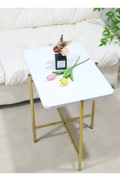 sharpdo Square Coffee Table Simple Modern Living Room Home Wood Light Luxury Style Side Table 62*42*52CM