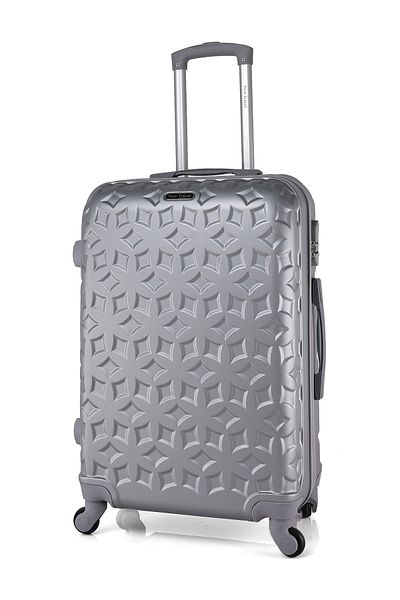 New Travel Hard Luggage Set, ABS Trolley Travel Bag, with Combination Lock and 4 Wheels CS006/5P-Silver