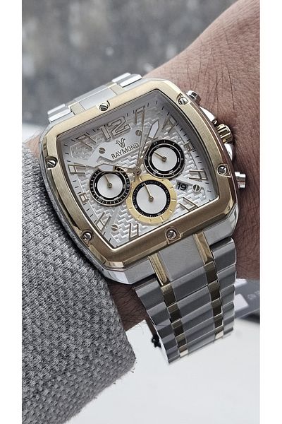Raymond G 811718 M Metal Men's Wrist Watch - Stainless Steel - 2 Year Warranty