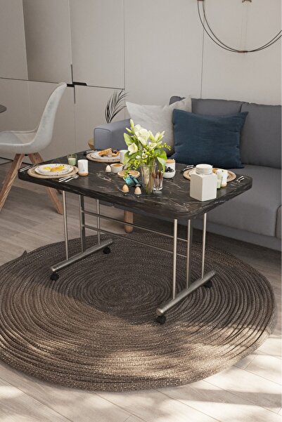 Avenza living tekerlekli masa orta sehpa 60x100 cm metal ayak