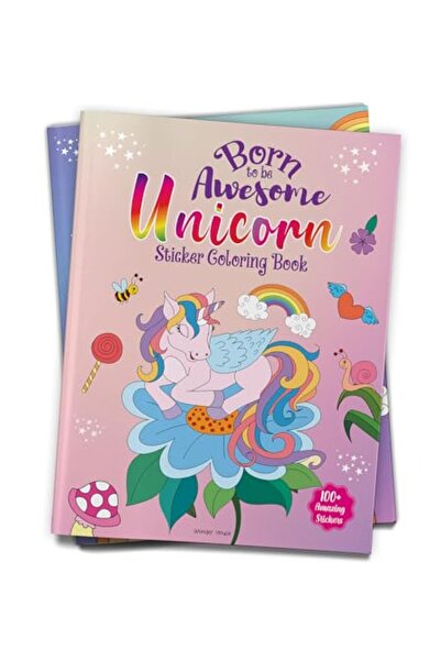 Wonder House Books بورن تو بي بوي - كتاب تلوين ملصقات يونيكورن مع أكثر من 100...