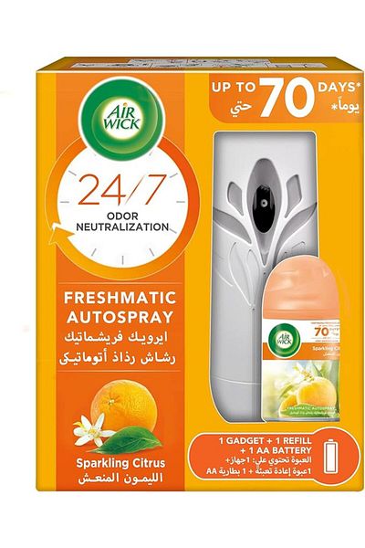 Air Wick Air Freshener Freshmatic Auto Spray Sparkling Citrus, Gadget and 1 Refill 250ml
