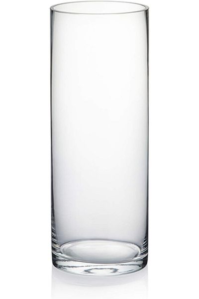 WGVI Cylinder Vase, 3" W x 8"H, Clear Skinny Glass Bud Vase for Wedding, Party, Home Decor, 1 Piece