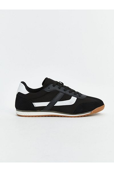 LC Waikiki Men's Black Lace-Up Sneakers