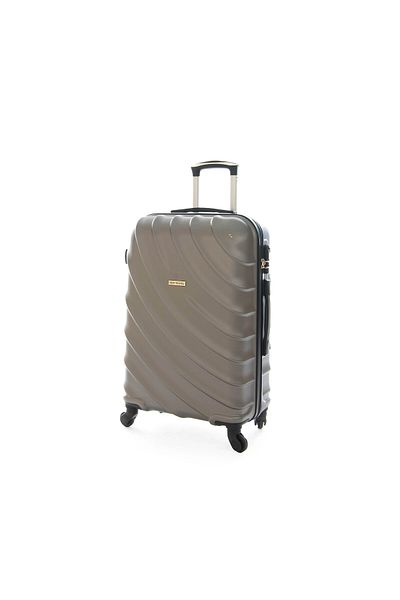 New Travel Hard Luggage Set, ABS Trolley Travel Bag, with Combination Lock and 4 Wheels BR1098/3P-D Silver