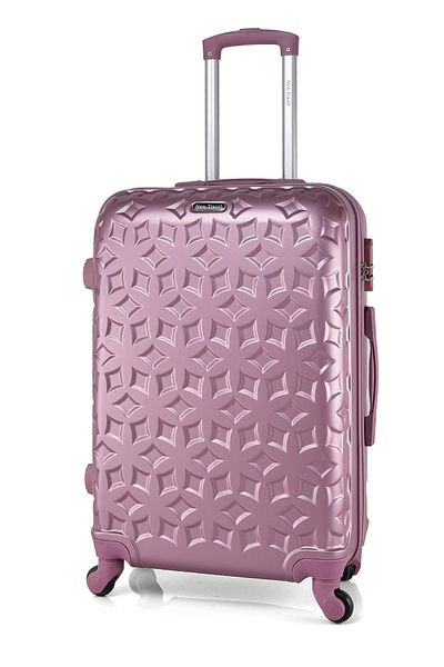 New Travel Hard Luggage Set, ABS Trolley Travel Bag, with Combination Lock and 4 Wheels CS006/5P-L Pink