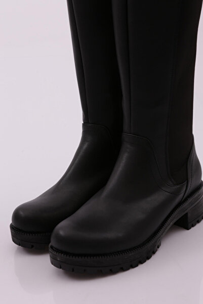 DGN Γυναικείες μπότες κάτω από το γόνατο μαύρο 7122668