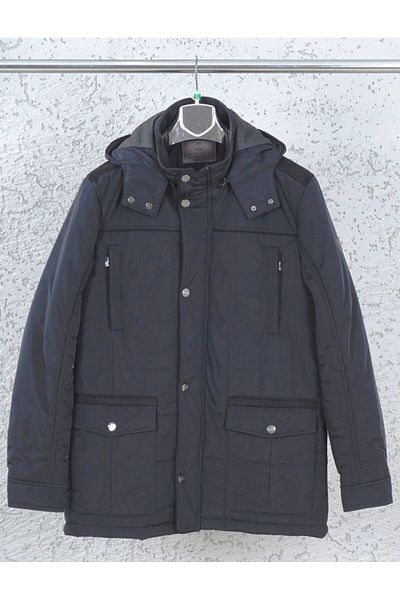 DYNAMO Men's Black Detachable Hooded Sports Coat