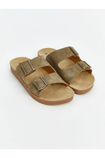LC Waikiki Lcw Steps Brown Double Banded Men's Slippers