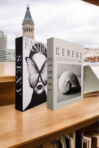 BayCazip Decorative Book Look Box Set of 2 Decorative Book Looking Box