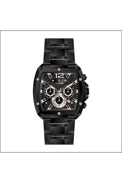 Raymond G 811718 M Metal Men's Wrist Watch - Stainless Steel - 2 Year Warranty