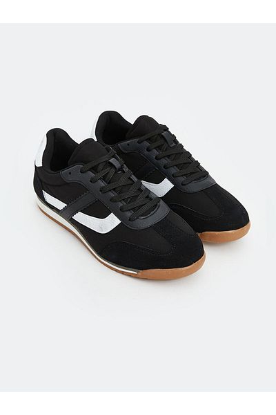 LC Waikiki Men's Black Lace-Up Sneakers