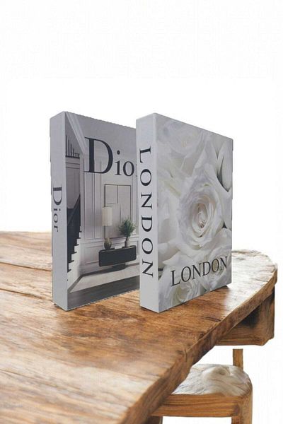 BayCazip Decorative Book Look Box Set of 2 Decorative Book Looking Box