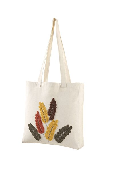 Louis Marie %100 Pamuk Mimosa Özel Tasarım Punch Nakışlı Çok Amaçlı Çanta