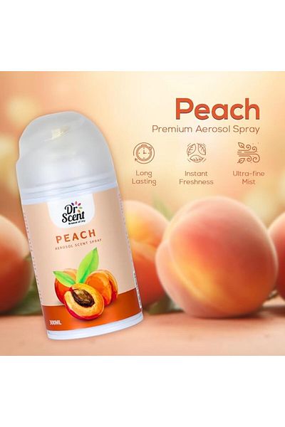 Joy Dr Scent Breeze of Joy Air Freshener, Peach Aerosol Spray, 300ml, Long-Lasting Sweet, Fruity Scent