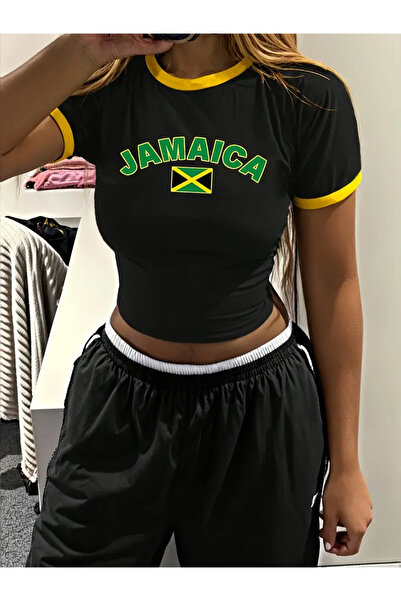 npLStore Γυναικεία vintage εμπριμέ μπλούζα Crop