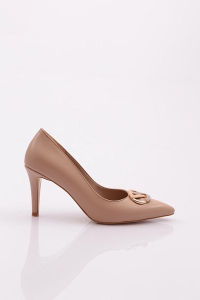 DGN Pantofi cu toc pentru femei de culoare nudă - 21123564