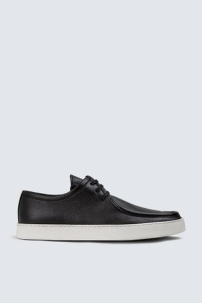 Deery Genuine Leather Black Casual Men's Sneakers