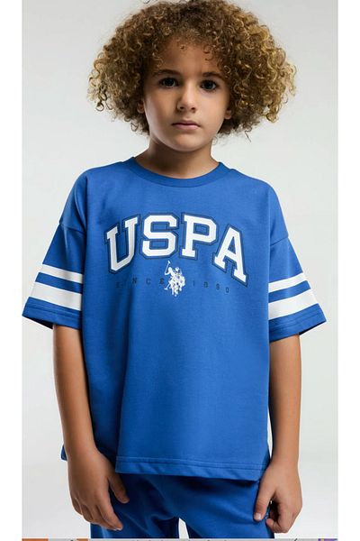 U.S. Polo Assn. Men'S, Licensed, Uspa, Basic, Uspa Writing, 2 Thread, 100% Cotton, T-Shirt Bermuda Suit