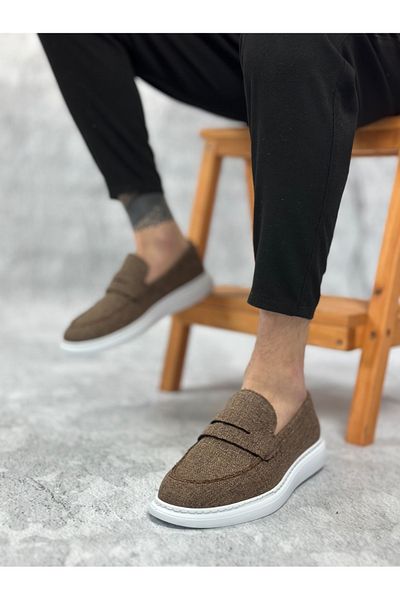 BOA Ba0355 Laceless Linen Brown Classic Corcik Men's Shoes