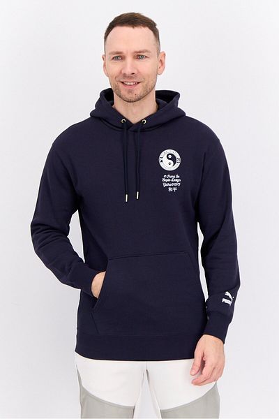 Puma Men Sportswear Fit Long Sleeves Outdoor Hoodies, Navy Blue