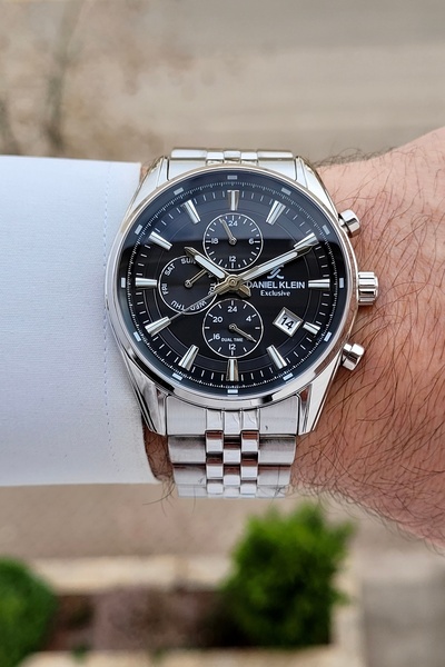Daniel Klein Kadranı Siyah Kordonu Metalik Renk 2 Yıl Garantili 43 mm Erkek K...