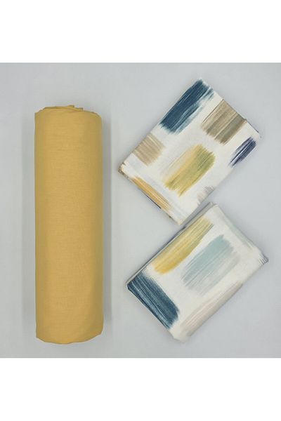 pınarhome collectıon New Season - 100% Organic Cotton, Soft Sand and Elastic Crossbody+Pillow Cover Corner Depth 28-30 cm