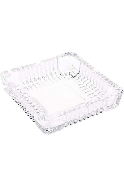 AKDC Glass Ashtray L(17CM) XW(17CM) XH(4CM) White