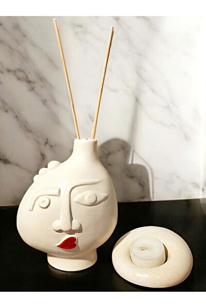 Home Dekoratif Soyut Yüz Beton Vazo Seti