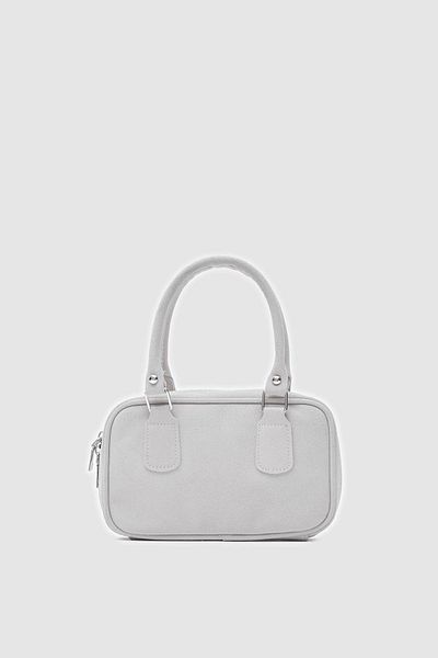 Shule Bags Geantă de mână și crossbody retro Hug Suede Stone