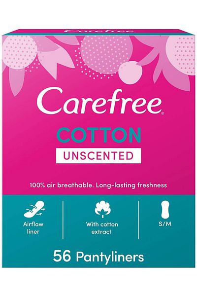 Carefree PANTYLINERS ALOE 58PCS GREEN)(4405)