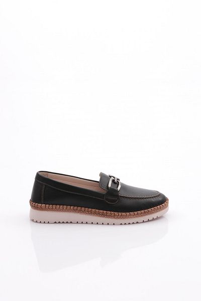 DGN P65 Pantofi Confort pentru damă, piele naturală, negru