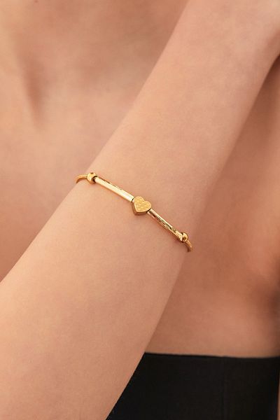 Fulla Moda Heart Steel Bracelet