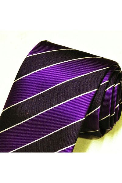 Eyida Striped microfiber Jacquard Woven Tie - Handmade BOU007