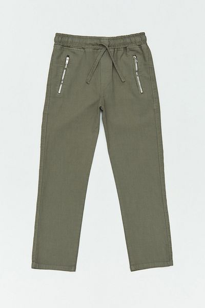 Fulla Moda Elastic Waist Pocket Zippered Gabardine Boy's Trousers