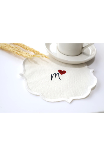lafazan Söz-Mendil Kalpli Kokteyl Peçete Damat Kahvesi