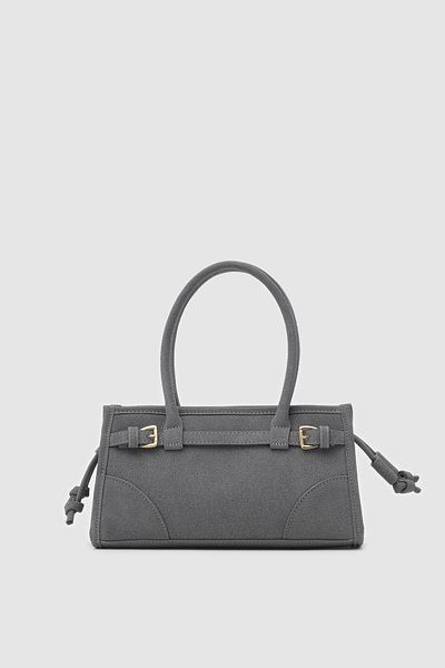 Shule Bags Maison Suede Baguette Bag Anthracite