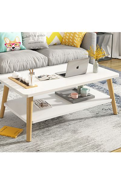 sharpdo Double Deck Nordic Living Room Small Tea Table Balcony Simple Creative Tea Table