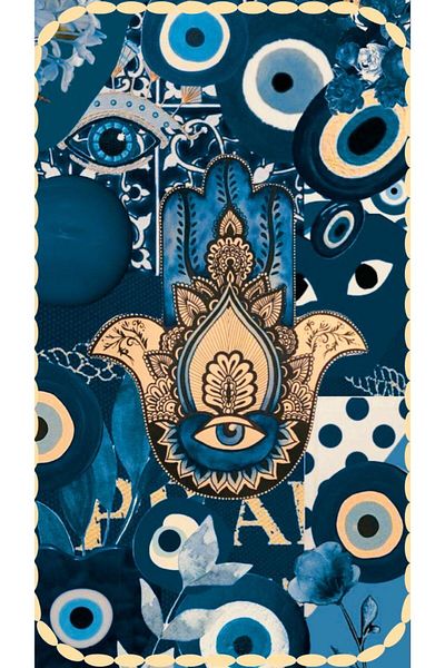 pixartsanat Evil Eye Bead and Eye Pixart Art Diamond Mosaic Painting 48X71