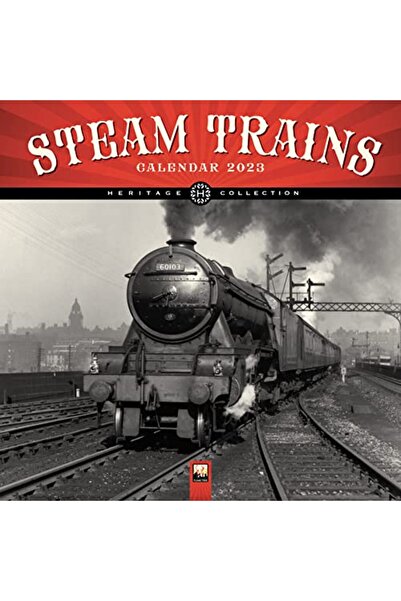 Flame Tree Publishing تقويم حائط تراث القطارات البخارية 2023