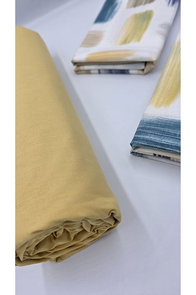 pınarhome collectıon New Season - 100% Organic Cotton, Soft Sand and Elastic Crossbody+Pillow Cover Corner Depth 28-30 cm