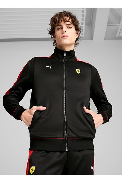Puma 63019401   Ferrari Race MT7 Jacket PU Μαύρο Ανδρικό Παλτό