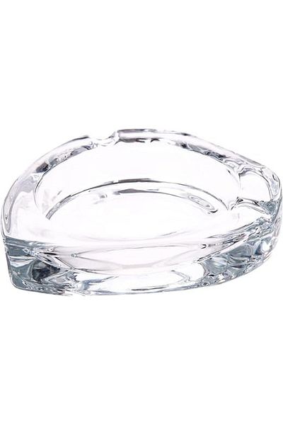 AKDC Glass Ashtray L(10CM) XW(10CM) XH(2CM) transparent