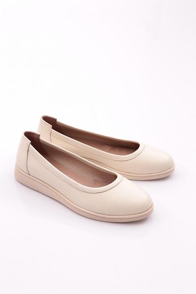 DGN Balerini din piele de damă cu model Ecru ( 351493 )